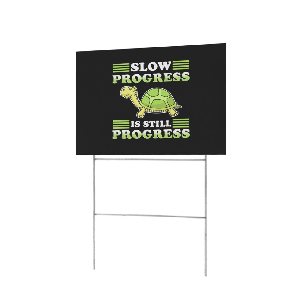 Slow Progress Turtle 12 x 9 in House Sign