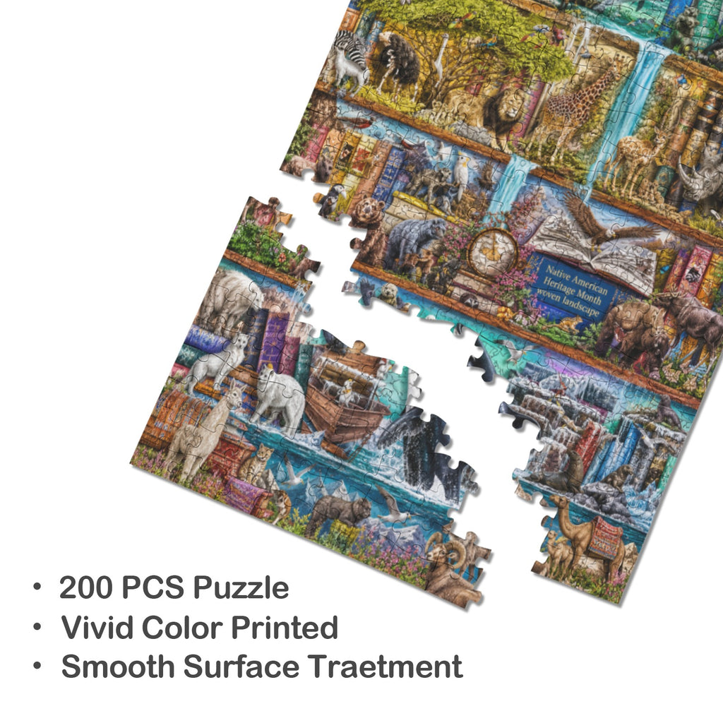 Woven Landscape 10 x 13.94 in 200-Piece Wooden Jigsaw Puzzle (QUE)
