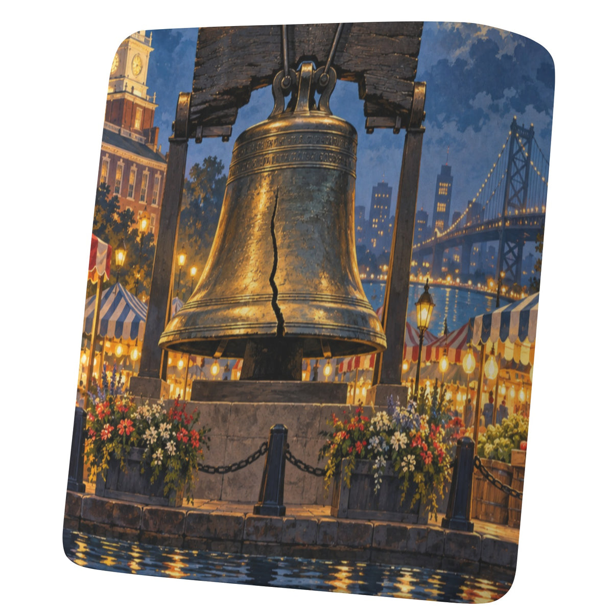 Liberty Bell Night Market Striped 25 x 27.5 x 8 in Sofa Cushion Cover