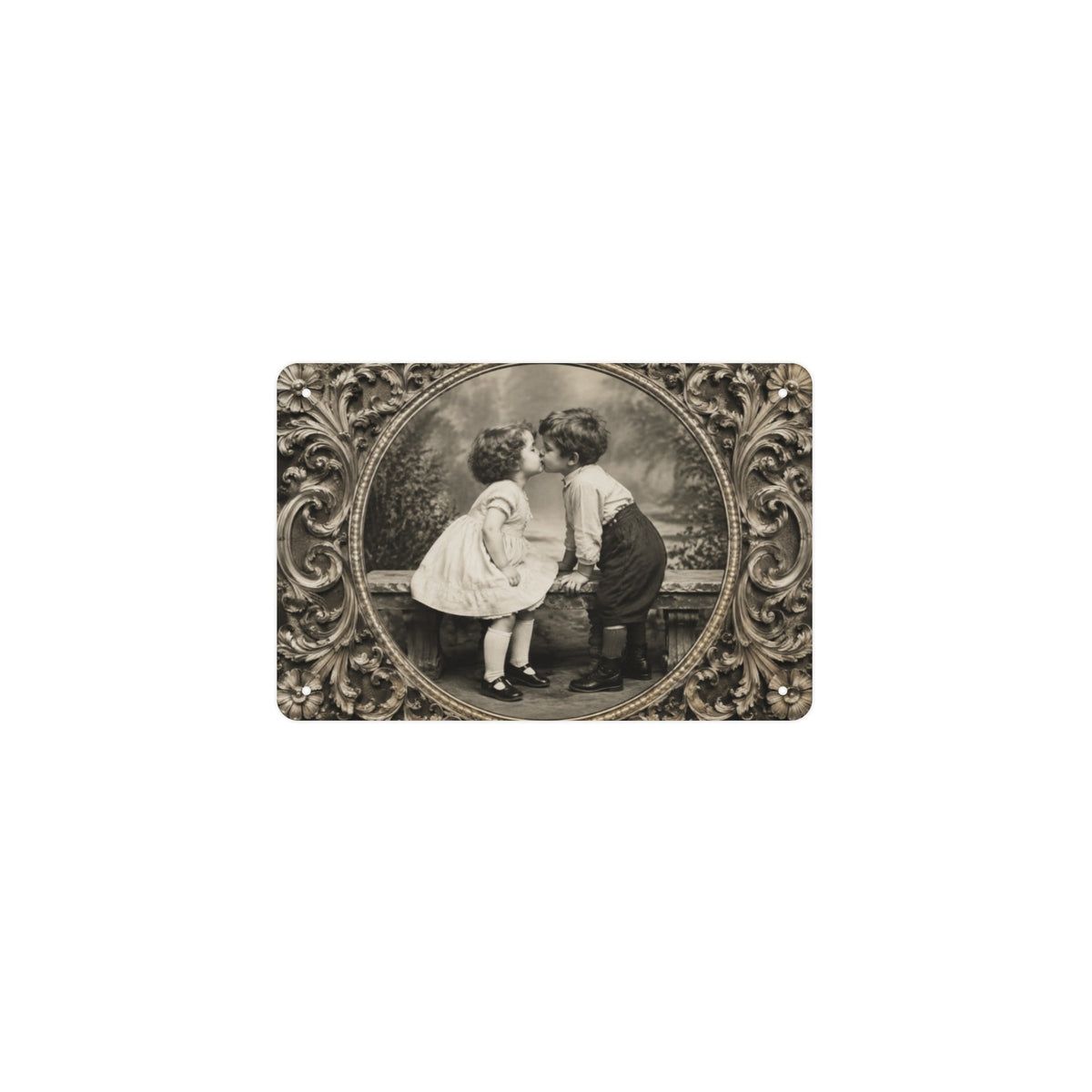 Edison The Kiss 12 x 8 in Metal Tin Sign