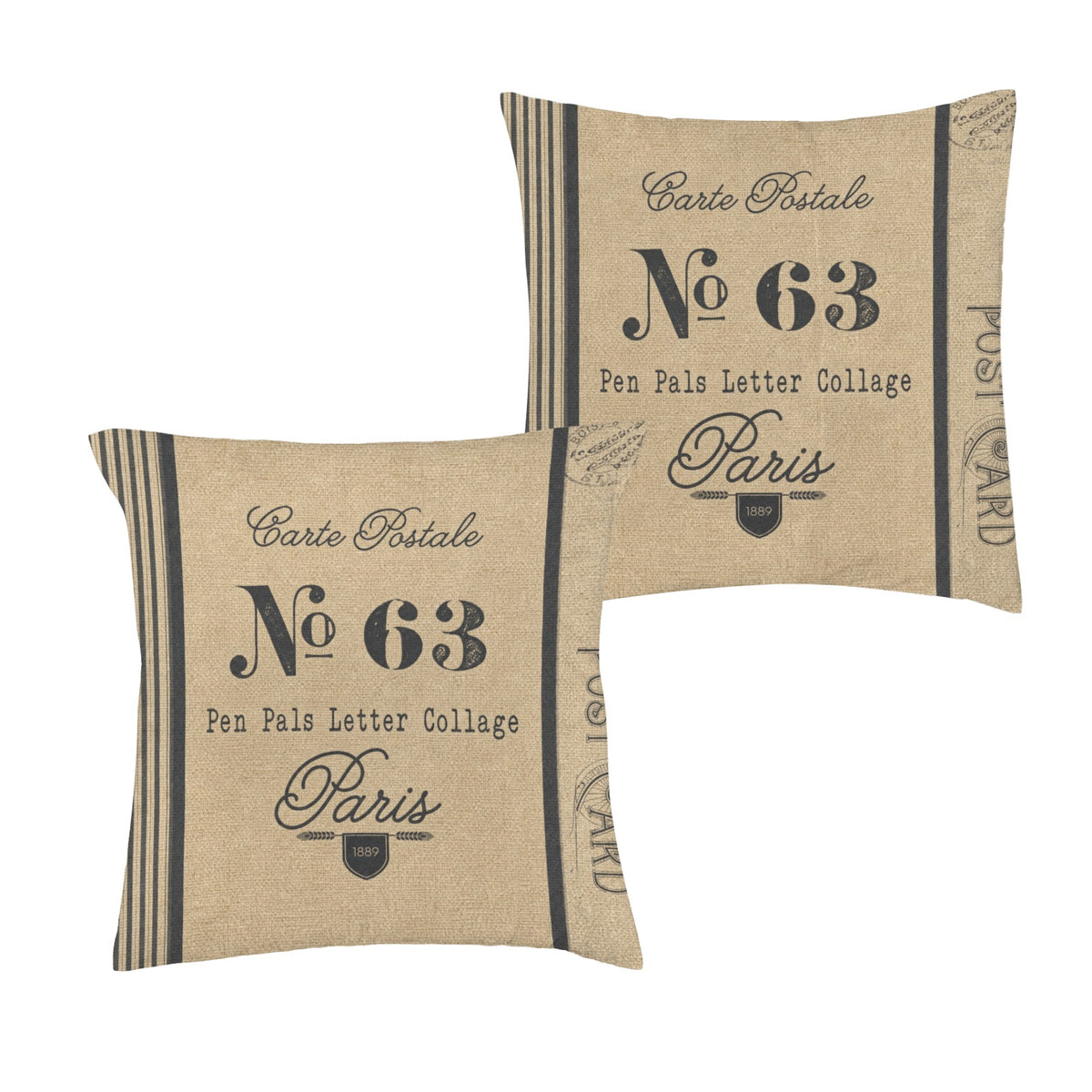 Pen Pals Letter Collage 16 x 16 in Envelope Pillow Case