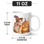 Autumn Moon Rabbit 11 oz White Ceramic Mug