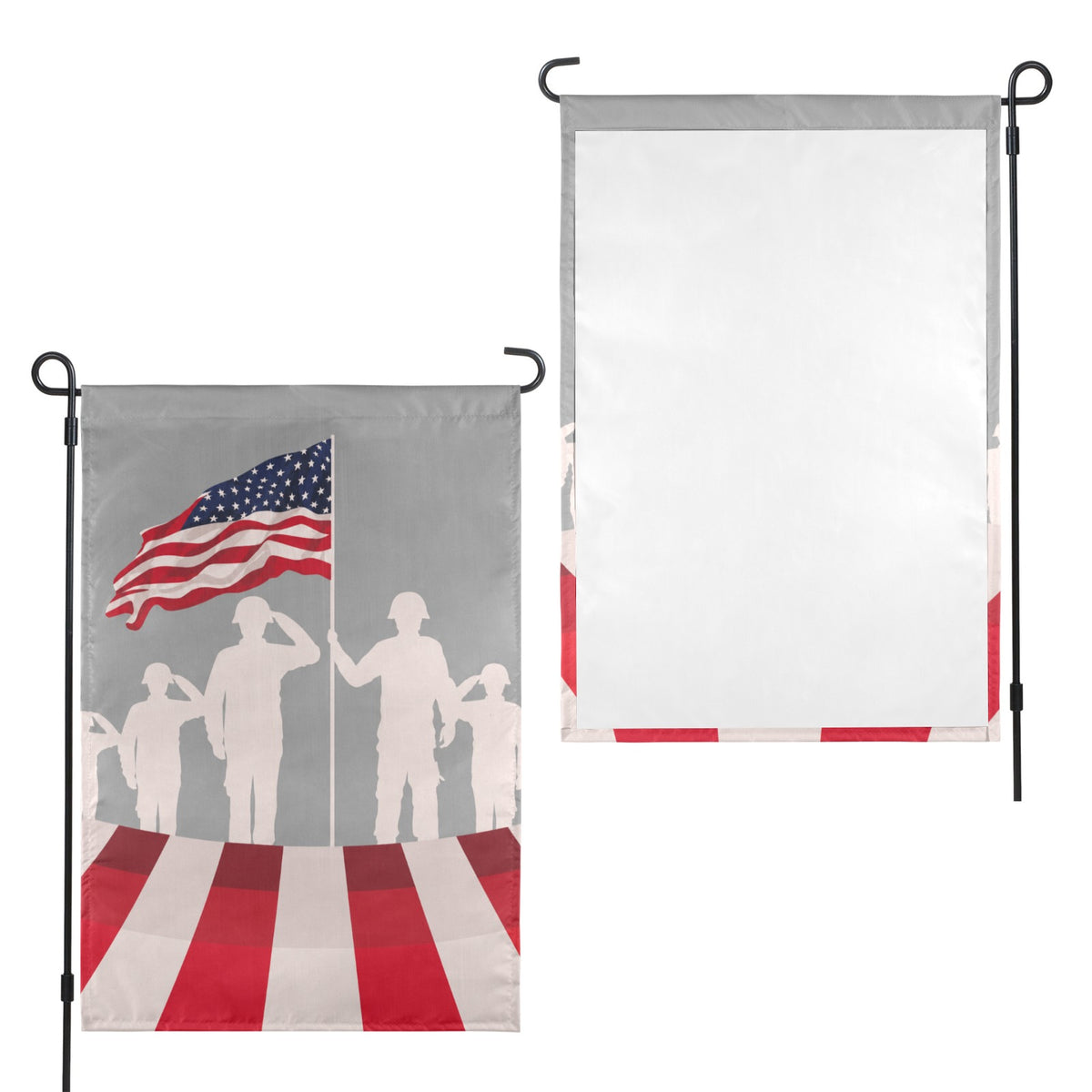 Veterans Day home of the brave 12 x 18 in Garden Flag