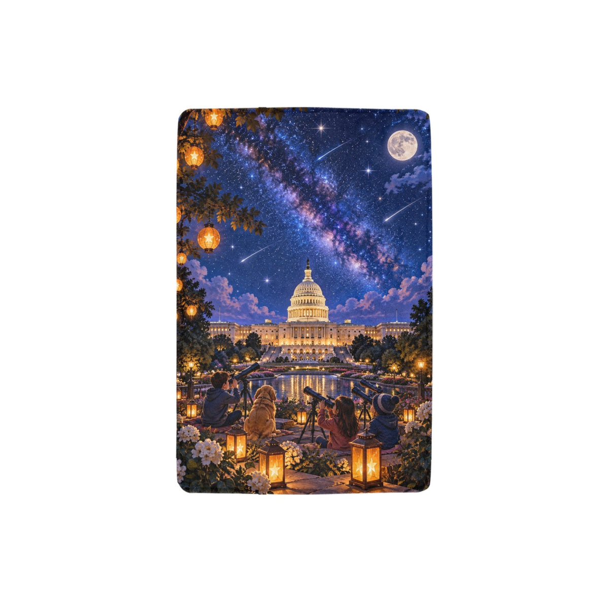 Capitol Observatory Sky 32 x 48 in Micro Fleece Blanket