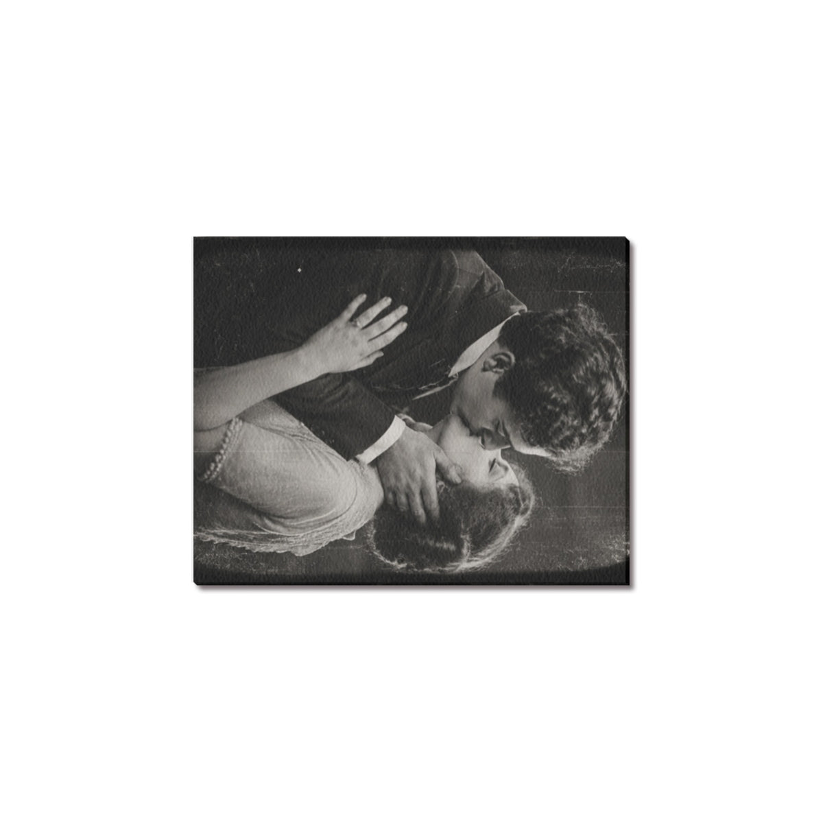 Edison The Kiss Frame Frame Canvas Print 8"x10"