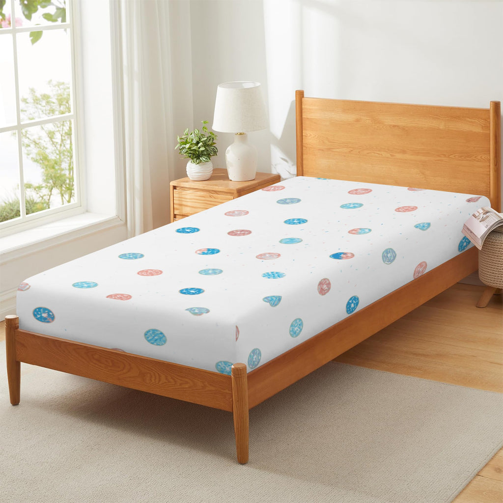 Small Space Big Pattern Fitted Sheet 39x75x13inch (QUE)