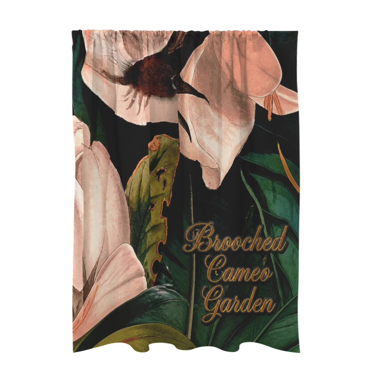 Brooched Cameo Garden 51 x 72 in Door Curtain (QUE)