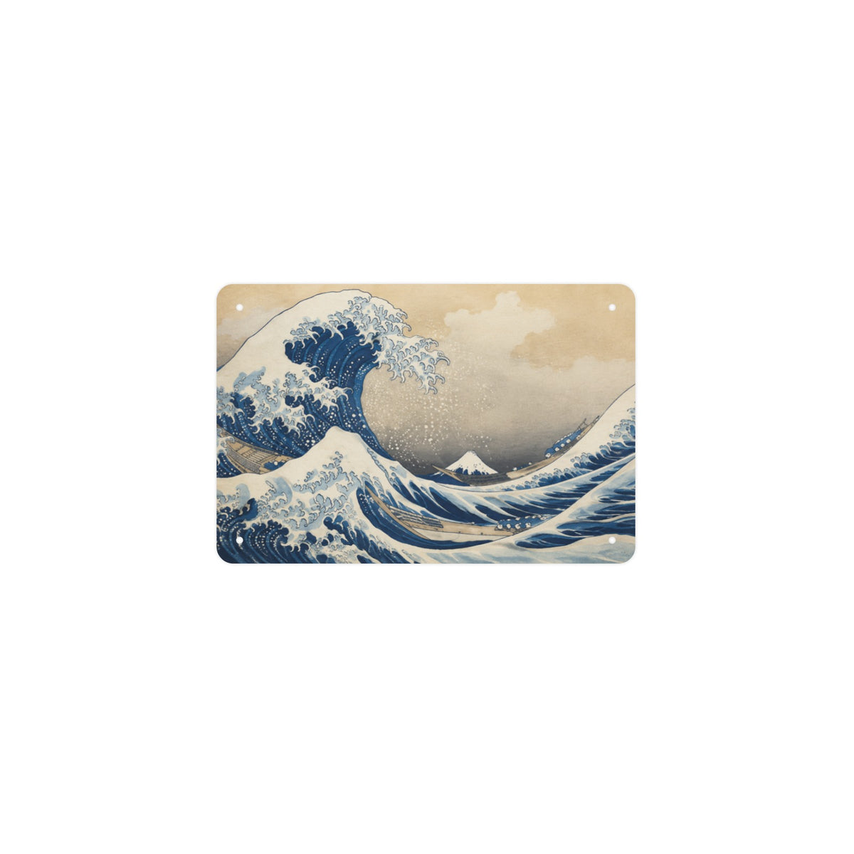 Great Wave 12 x 8 in Metal Tin Sign