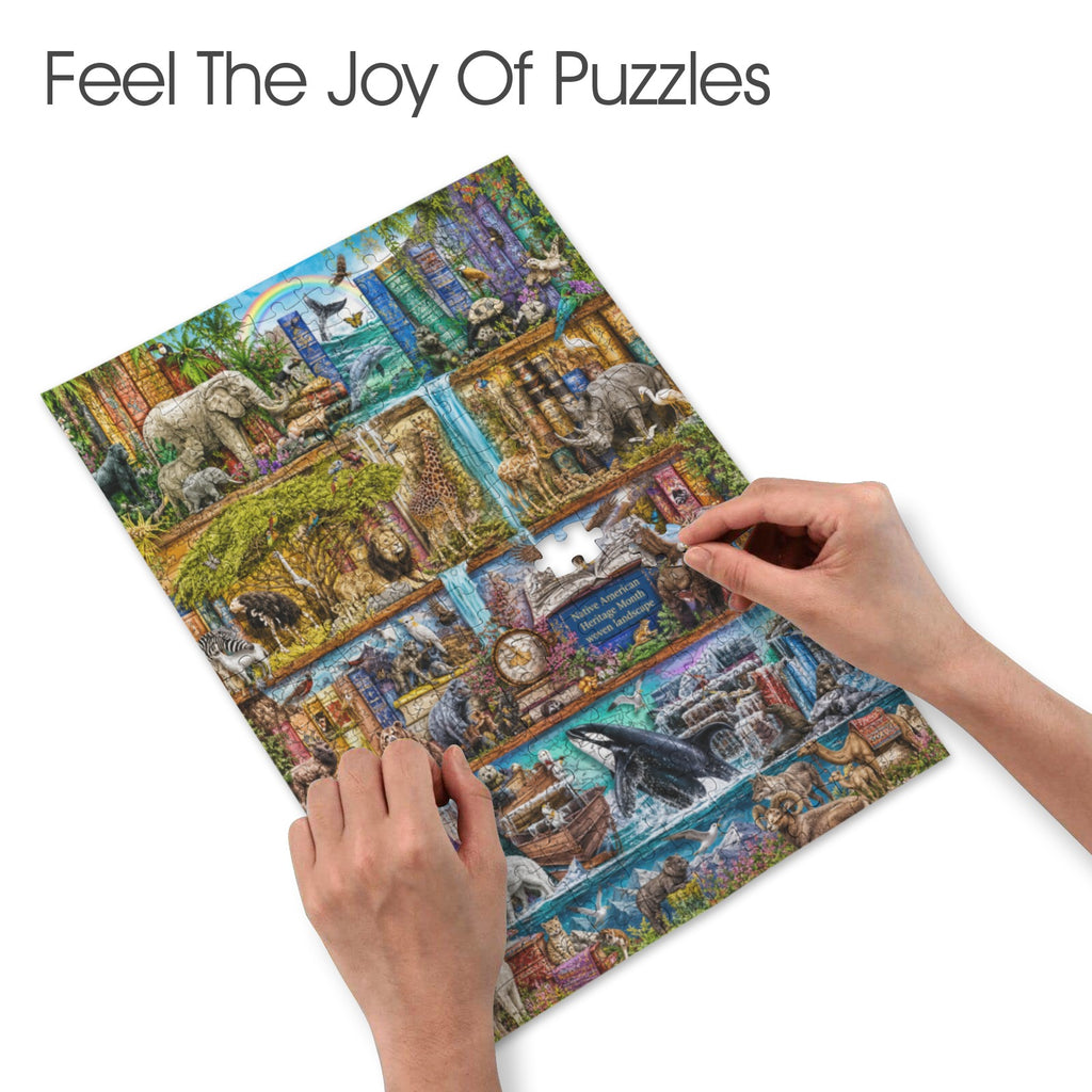 Woven Landscape 10 x 13.94 in 200-Piece Wooden Jigsaw Puzzle (QUE)