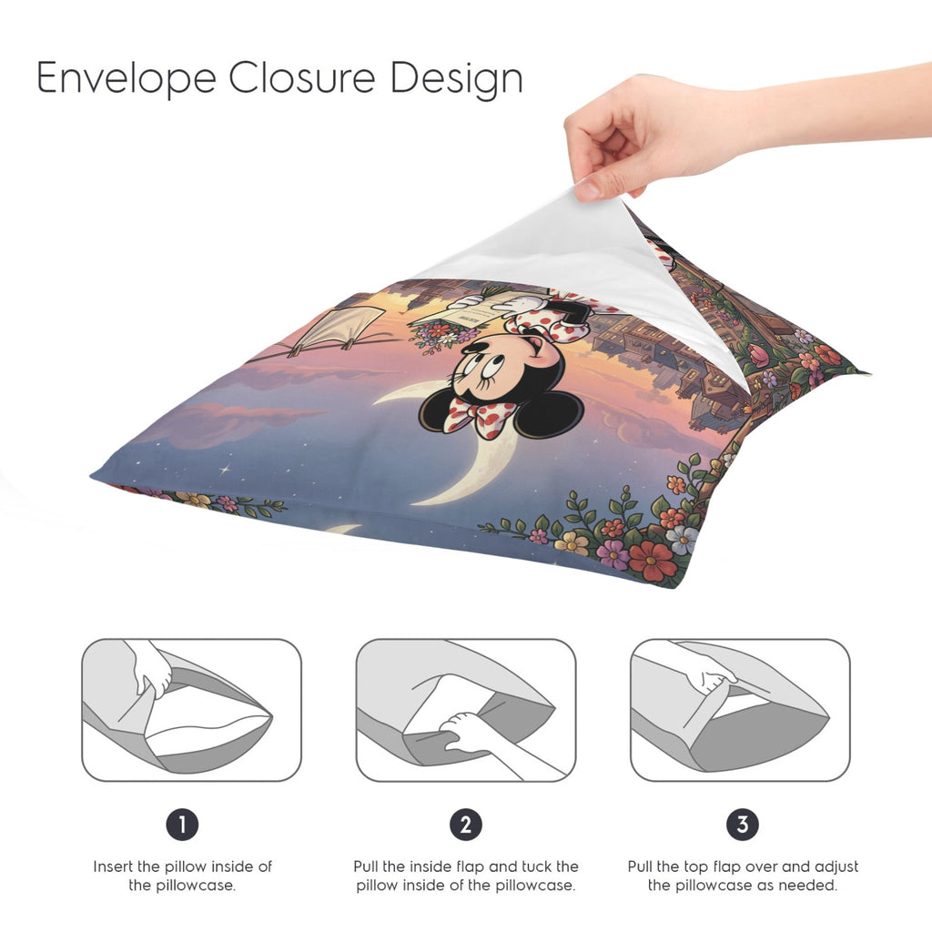 Minnie's Rooftop Flower Telegram 16 x 16 in Envelope Pillow Case