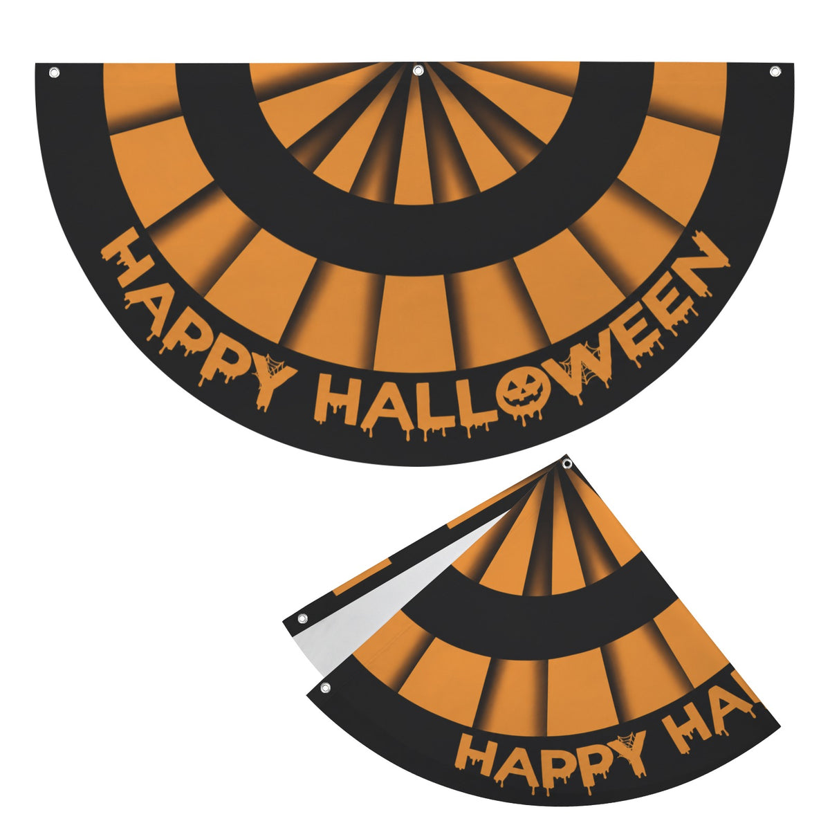 Halloween Haunted House 36 x 18 in Semi Circle Flag