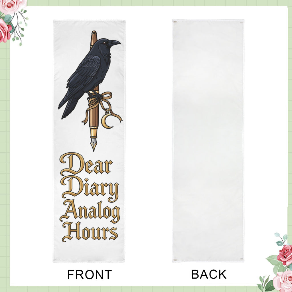 Dear Diary Analog Hours 12 x 40 in Polyester Peach Skin Tapestry