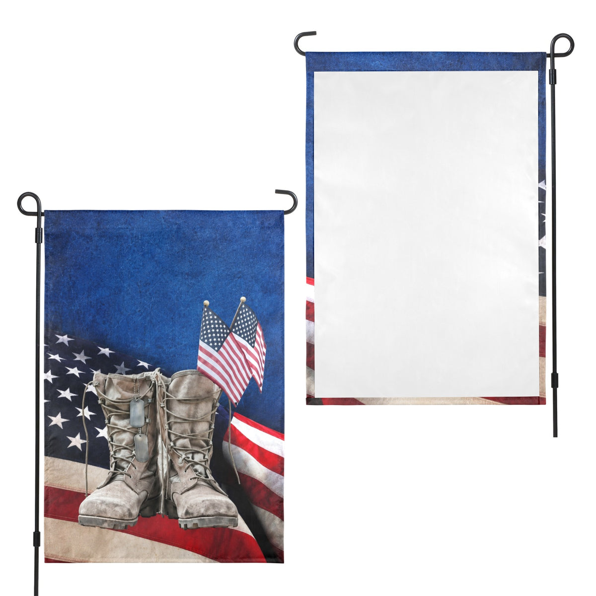 Veterans Day liberty in bloom 12 x 18 in Garden Flag