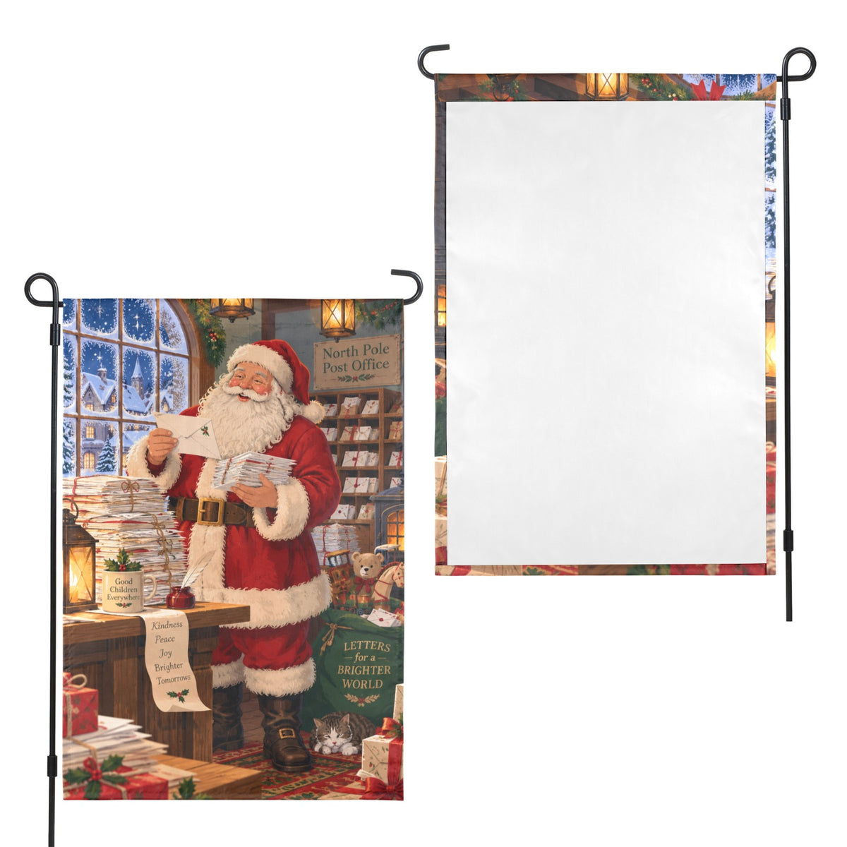 Santa Winter Letter Room 12 x 18 in Garden Flag