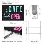 Cafe Open 12 x 9 in House Sign