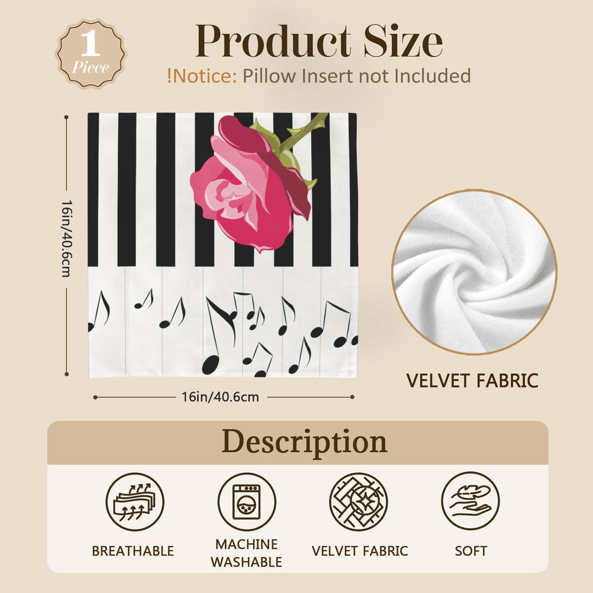 Opera Aesthetic Midnight Curtain 16 x 16 in Envelope Pillow Case