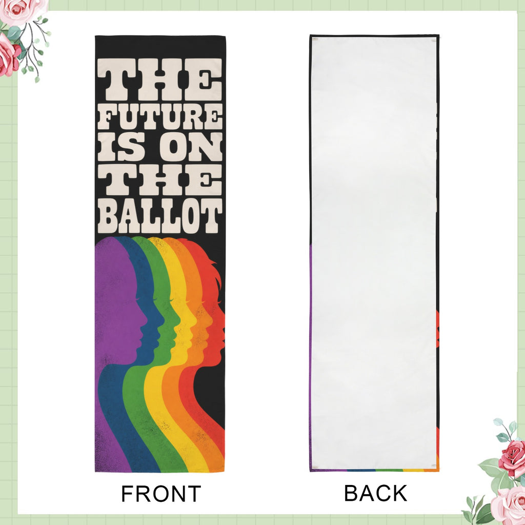 The Future Is on the Ballot 12 x 40 in Polyester Peach Skin Tapestry