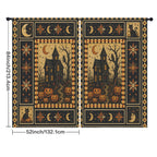 Haunted Castle Cat 52 x 84 in Window Curtain Set