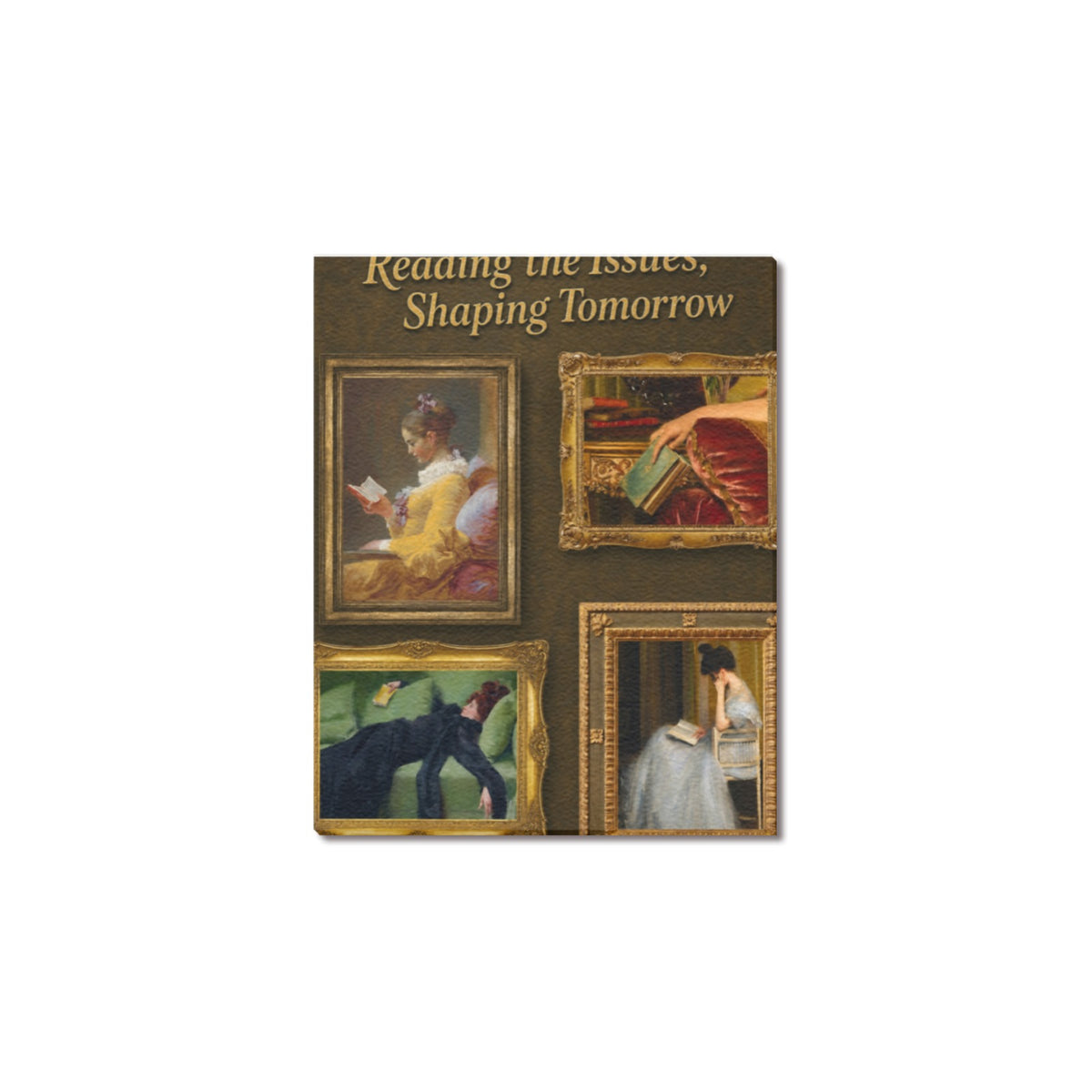 Reading the Issues, Shaping Tomorrow Frame Canvas Print 8"x10"