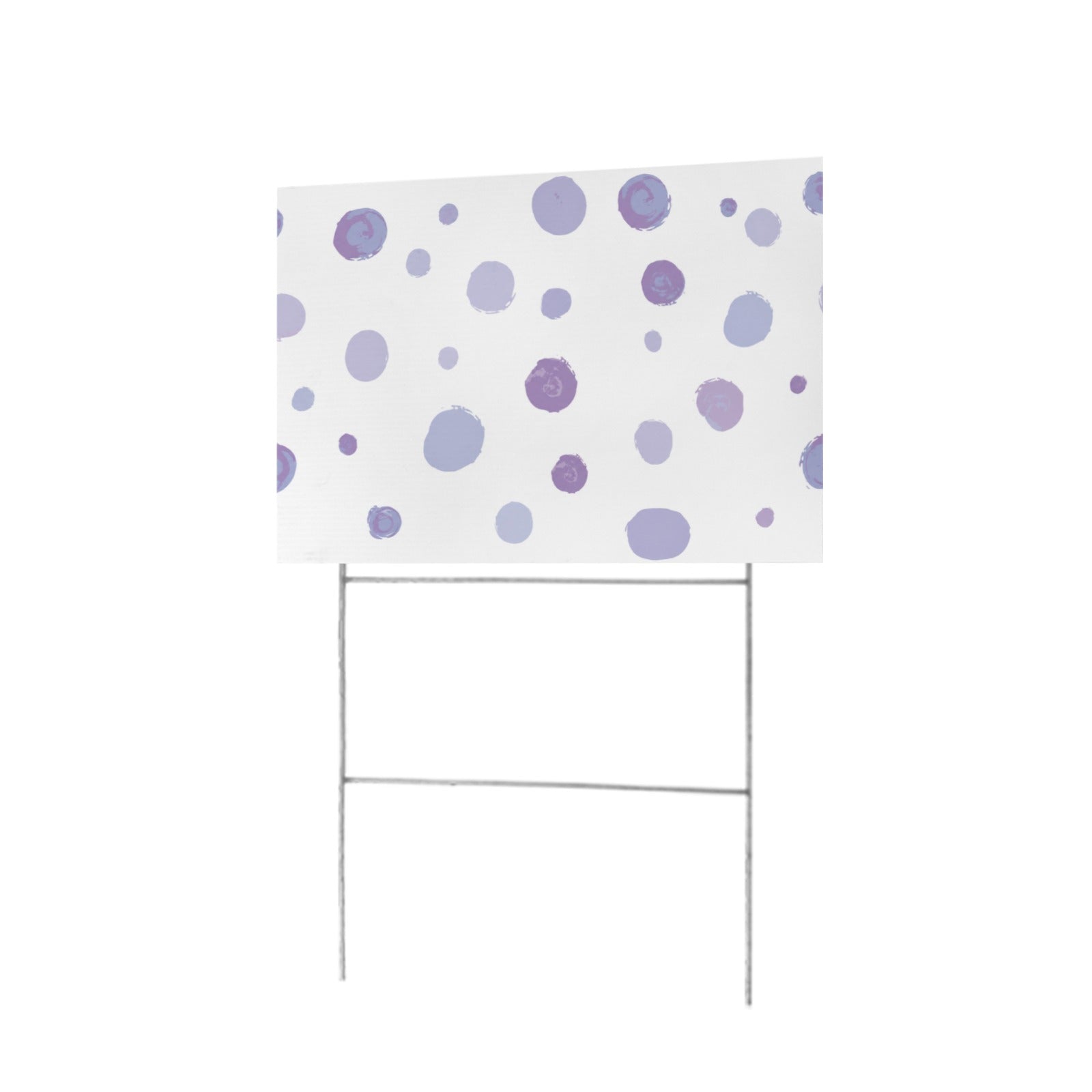 Lavender Dot Pattern 12 x 9 in House Sign