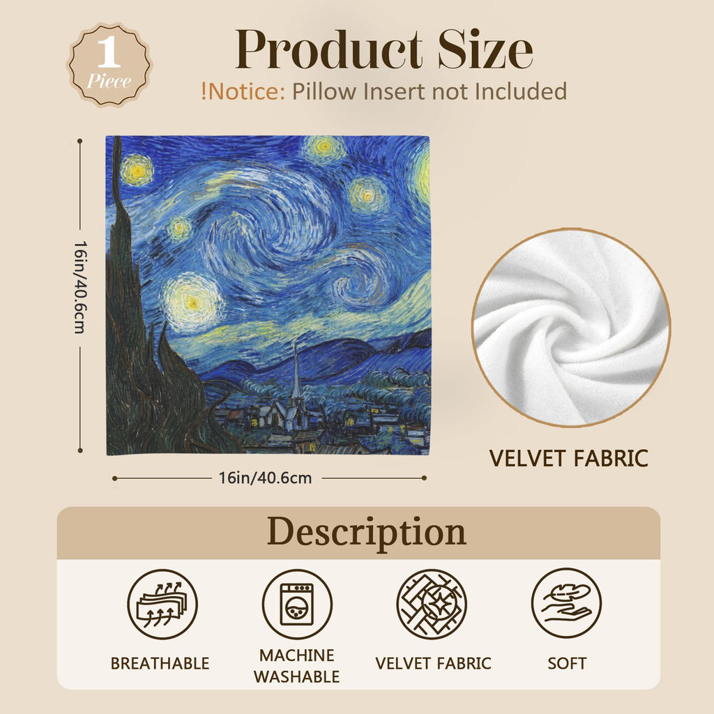 Swirling Night Sky 16 x 16 in Envelope Pillow Case