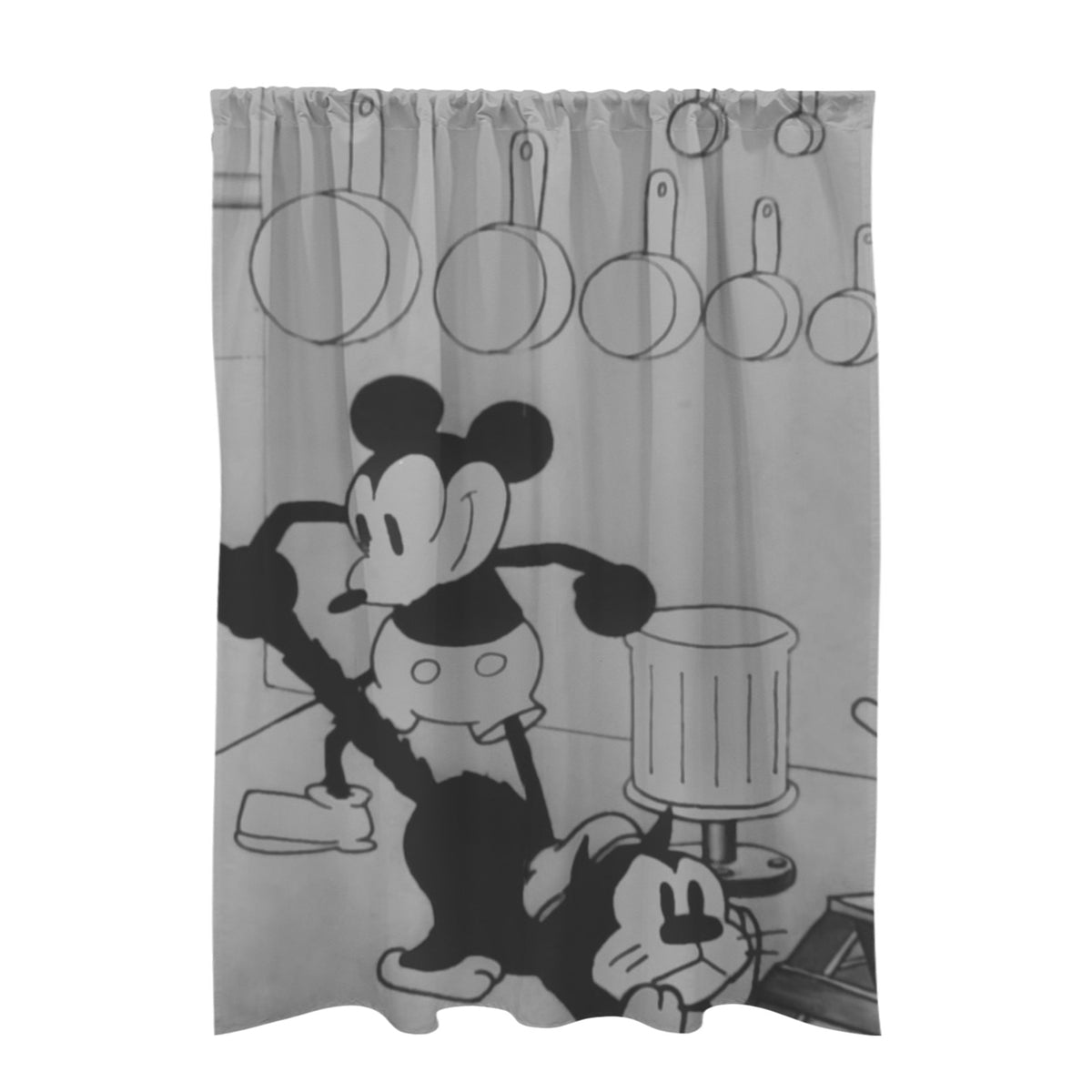 Mickey and Cat Galley 51 x 72 in Door Curtain (QUE)