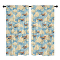 Wright Flyer Blueprint 52 x 84 in Window Curtain Set