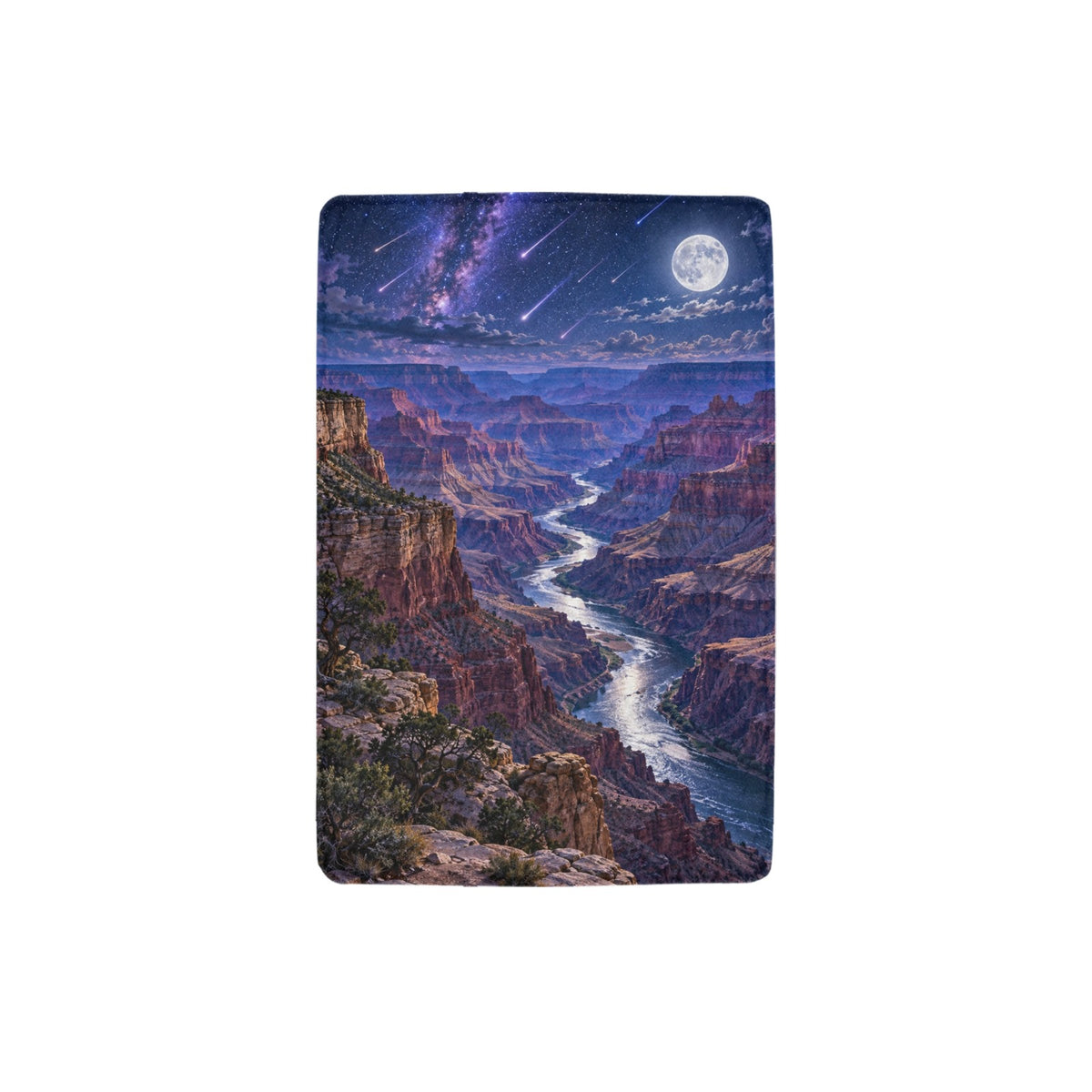 Grand Canyon Meteor River 32 x 48 in Micro Fleece Blanket