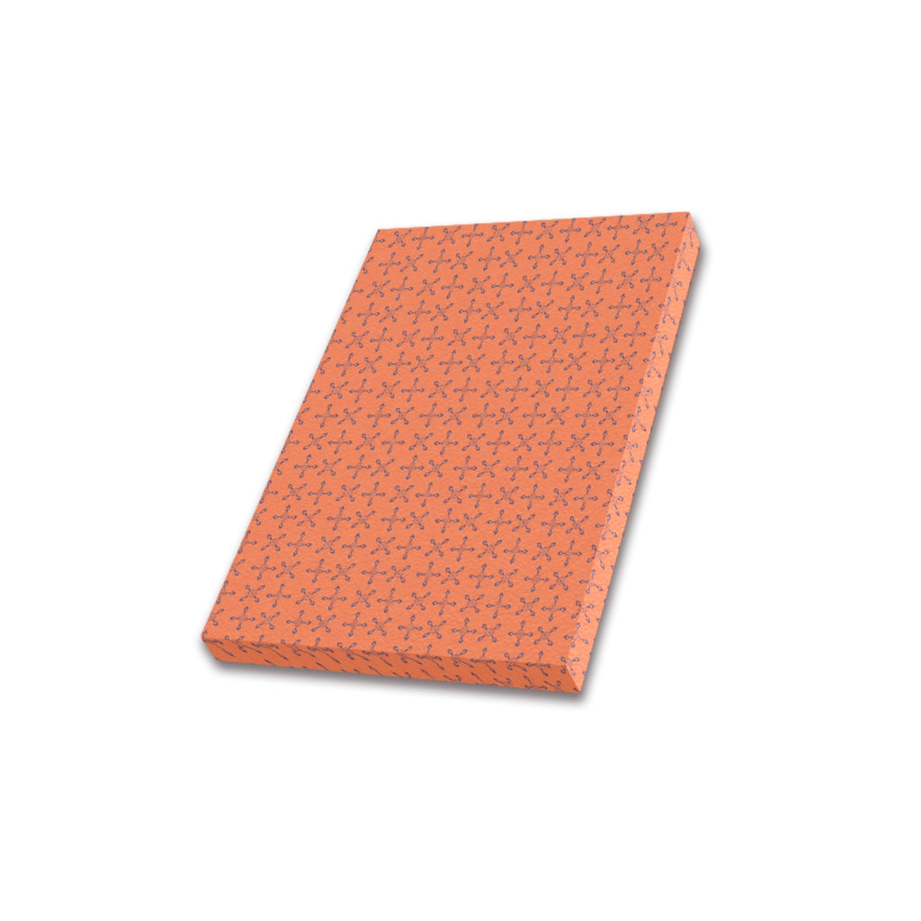 Orange Cross Pattern Frame Canvas Print 8"x10"