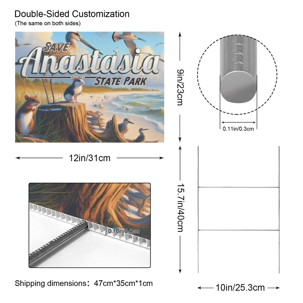 Anastasia State Park 12 x 9 in House Sign