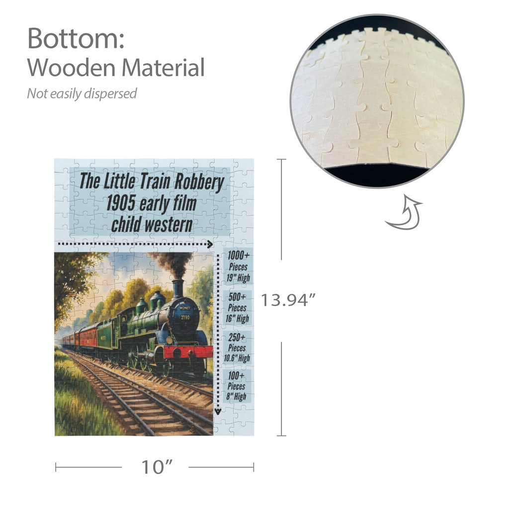 Little Train 10 x 13.94 in 200-Piece Wooden Jigsaw Puzzle (QUE)