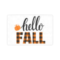 Hello Fall Plaid Doormat 23.6 x 15.7 in Doormat