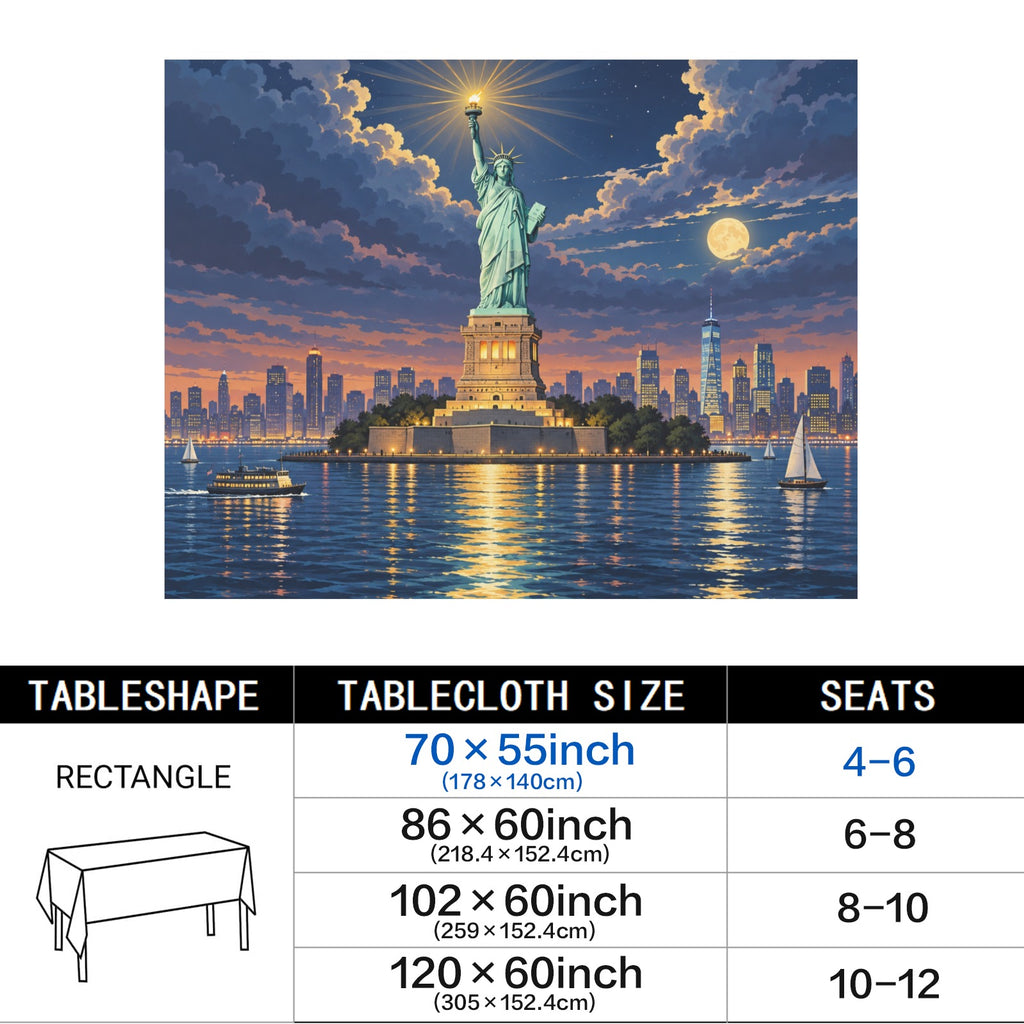 Liberty Night Bay 178cm x 140cm Rectangular Tablecloth 70x55inch (QUE)