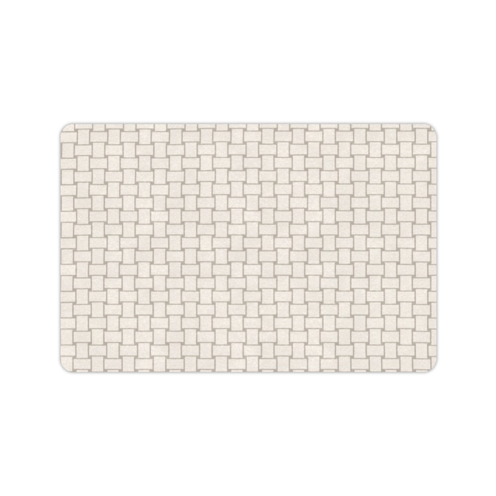 Latte Grid 23.6 x 15.7 in Doormat