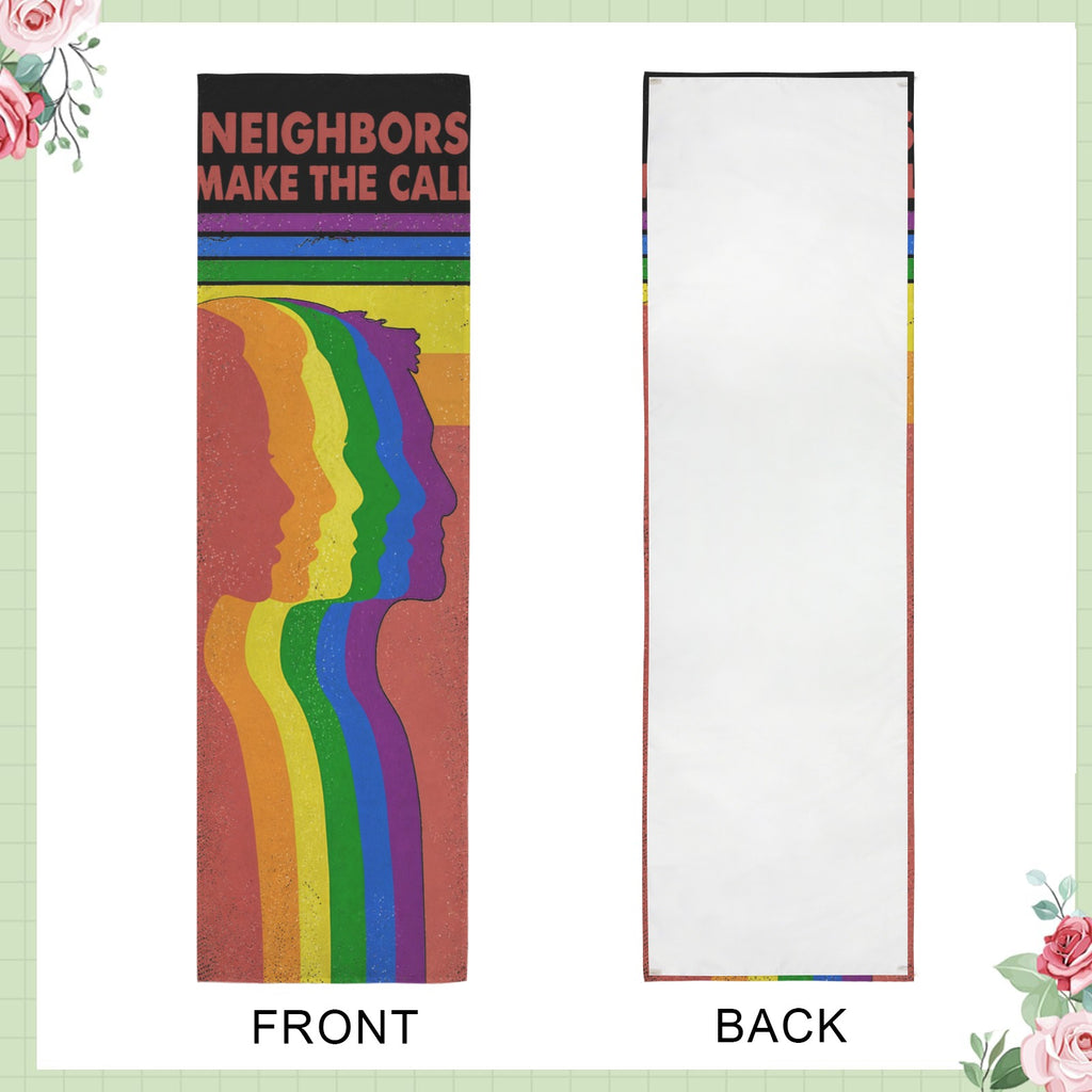 Neighbors Make the Call 12 x 40 in Polyester Peach Skin Tapestry