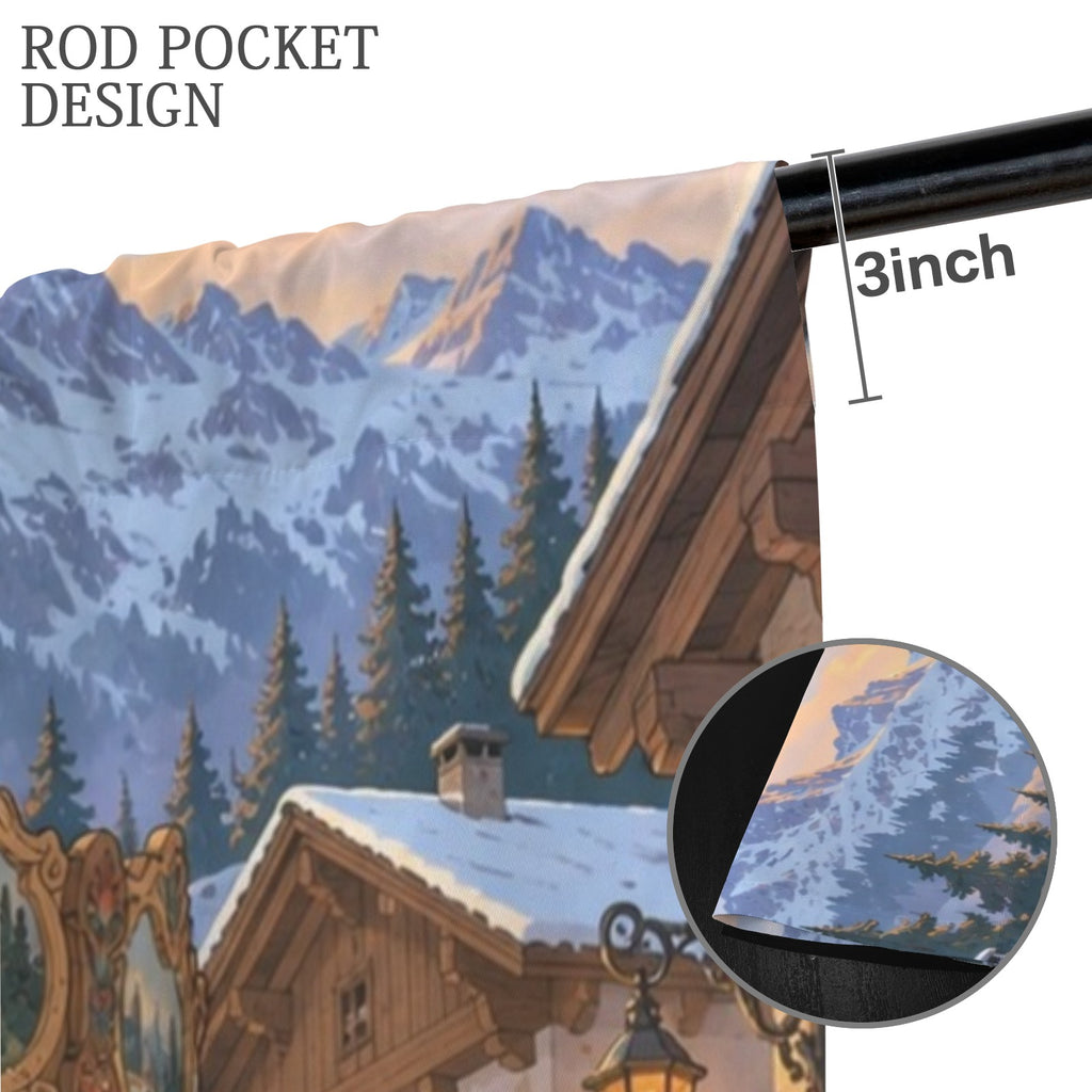 Pinocchio Repairs an Alpine Carousel 52 x 84 in Window Curtain Set
