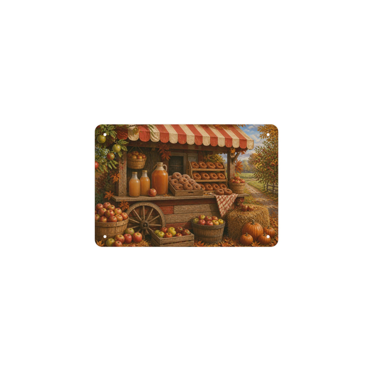 Apple Cider Stand 12 x 8 in Metal Tin Sign