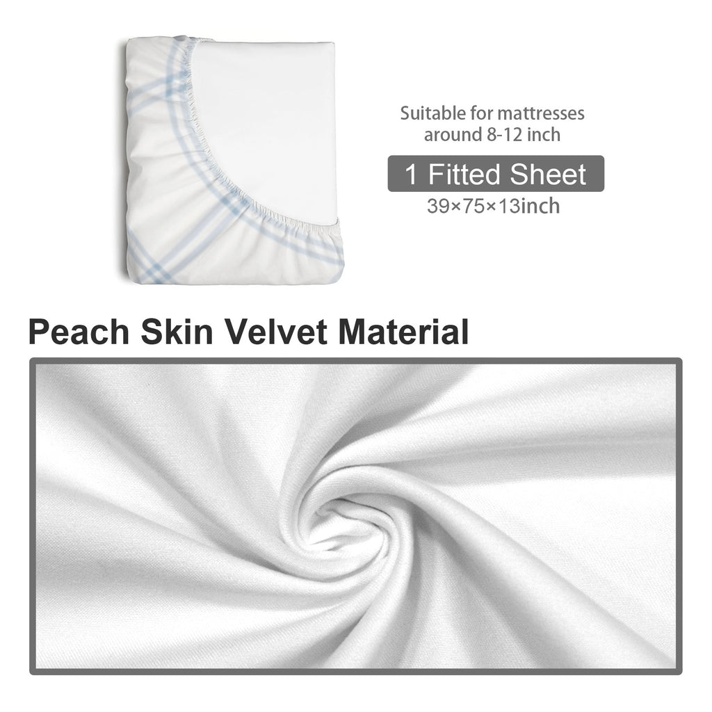 Analog Diary Collage Fitted Sheet 39x75x13inch (QUE)