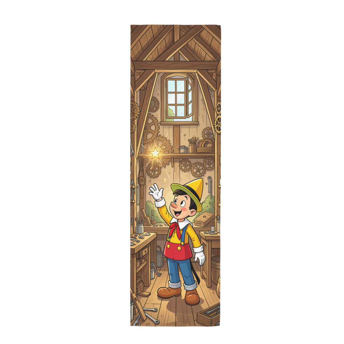 Star-Lit Workshop 12 x 40 in Polyester Peach Skin Tapestry