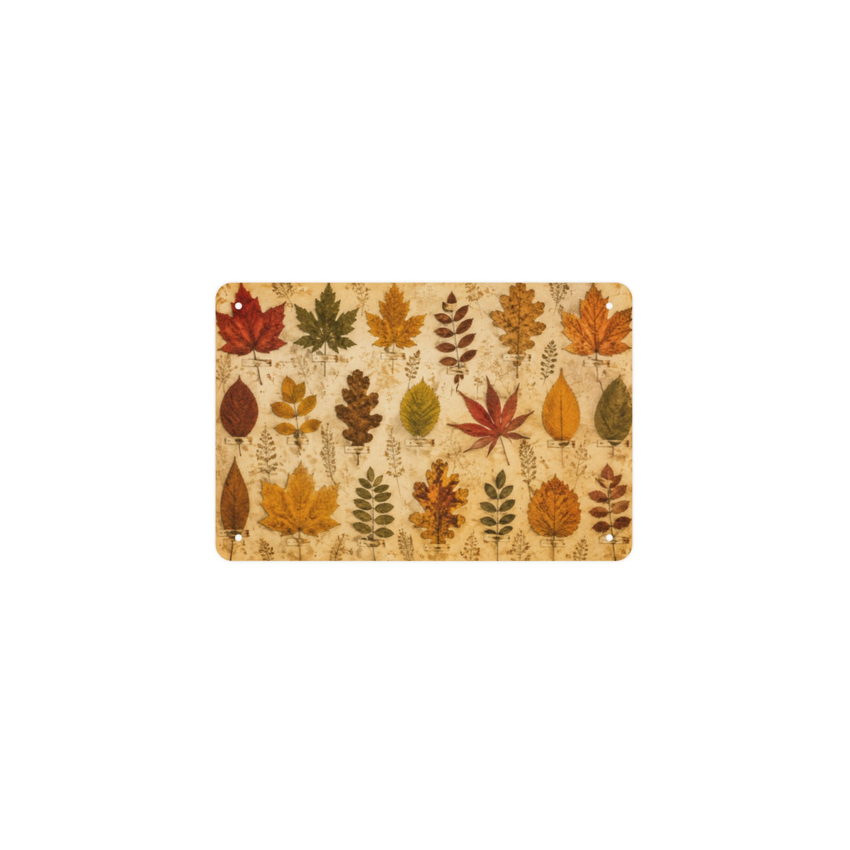 Pressed Leaf Specimens 12 x 8 in Metal Tin Sign