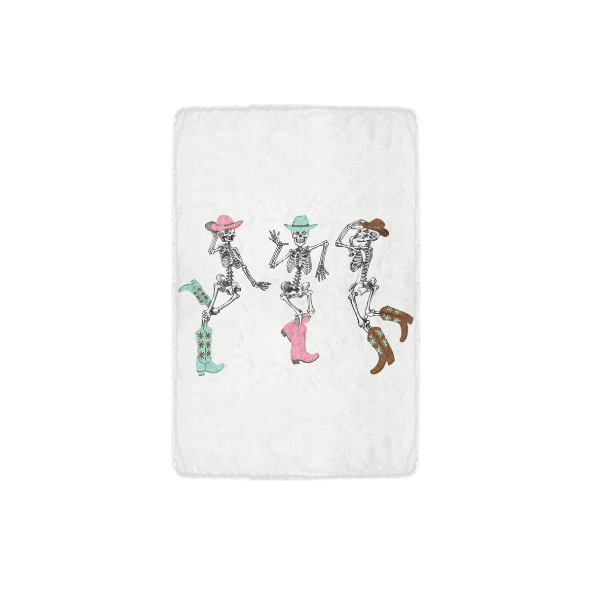 Skeleton Dance Under the Harvest Moon 32 x 48 in Micro Fleece Blanket
