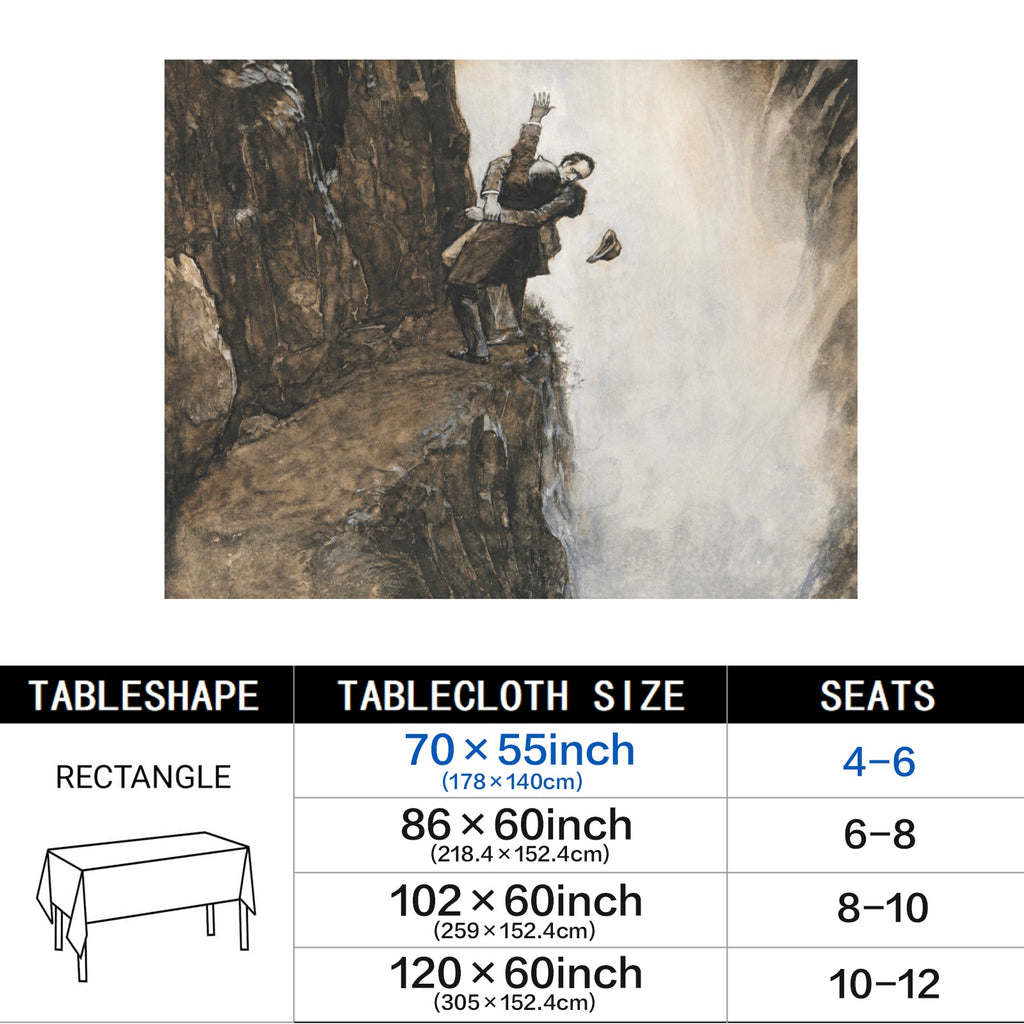 Foggy London 178cm x 140cm Rectangular Tablecloth 70x55inch (QUE)