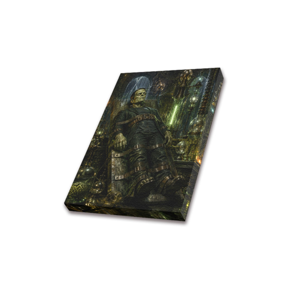 Frankenstein Laboratory Folio Frame Canvas Print 8"x10"