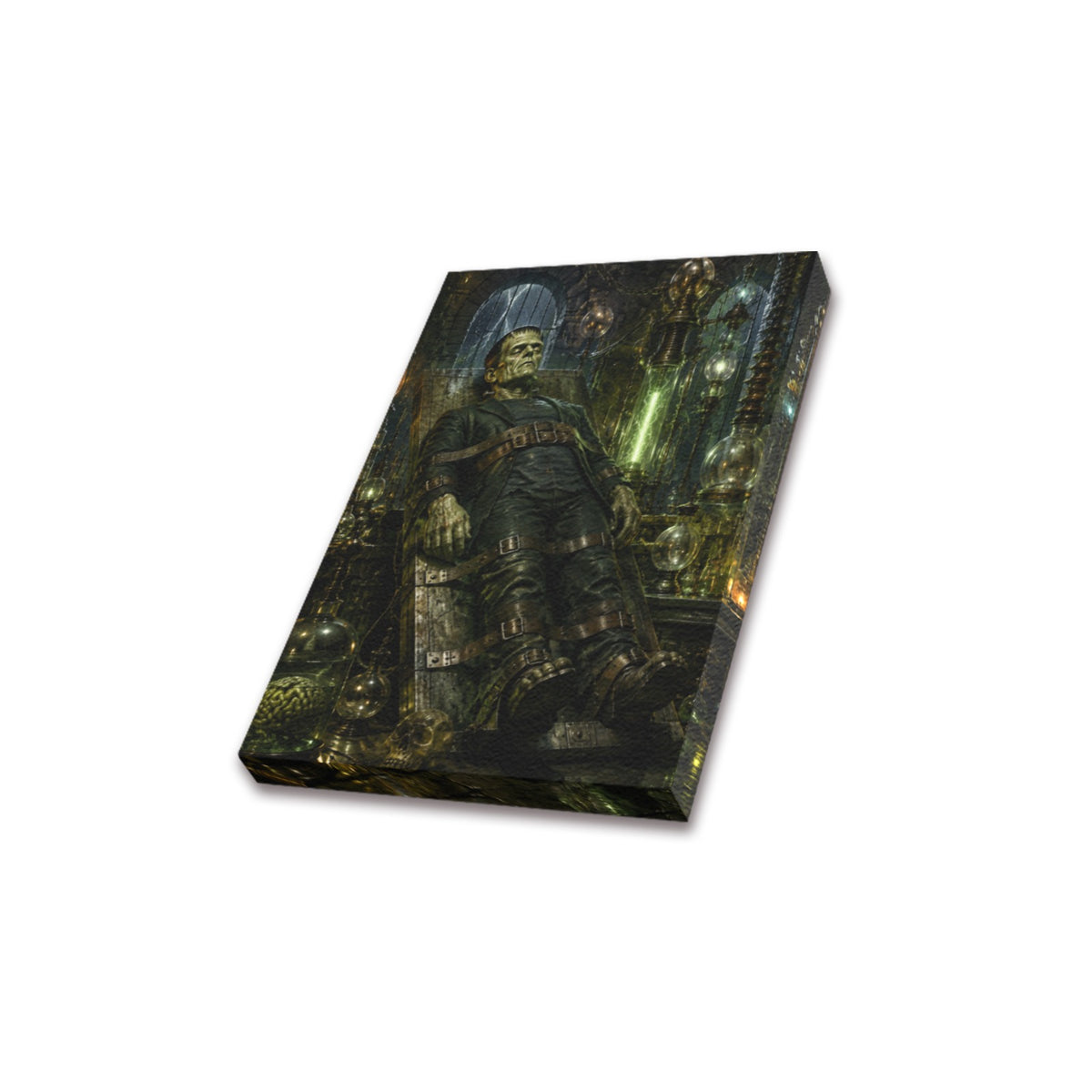 Frankenstein Laboratory Folio Frame Canvas Print 8"x10"
