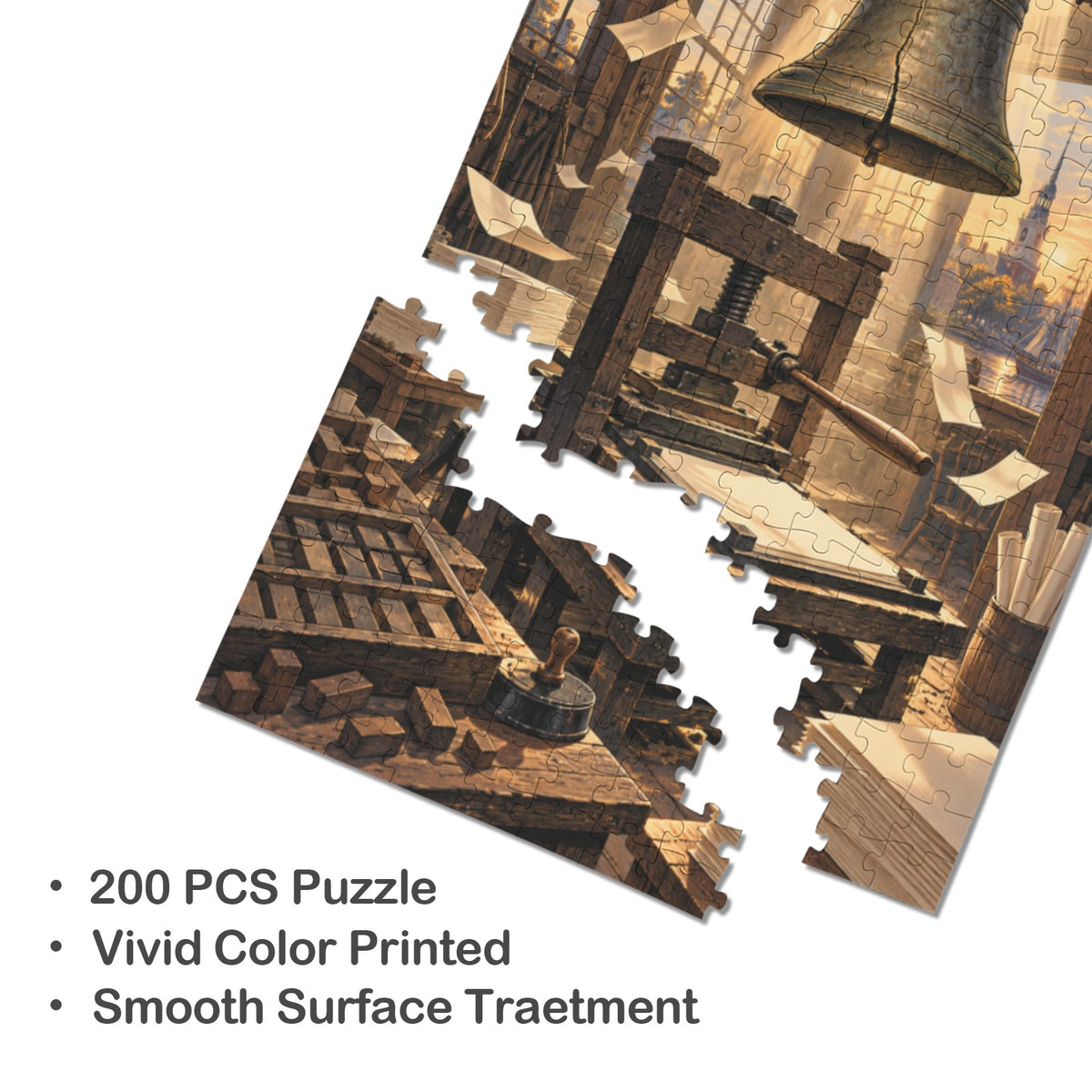 Liberty shop 10 x 13.94 in 200-Piece Wooden Jigsaw Puzzle (QUE)