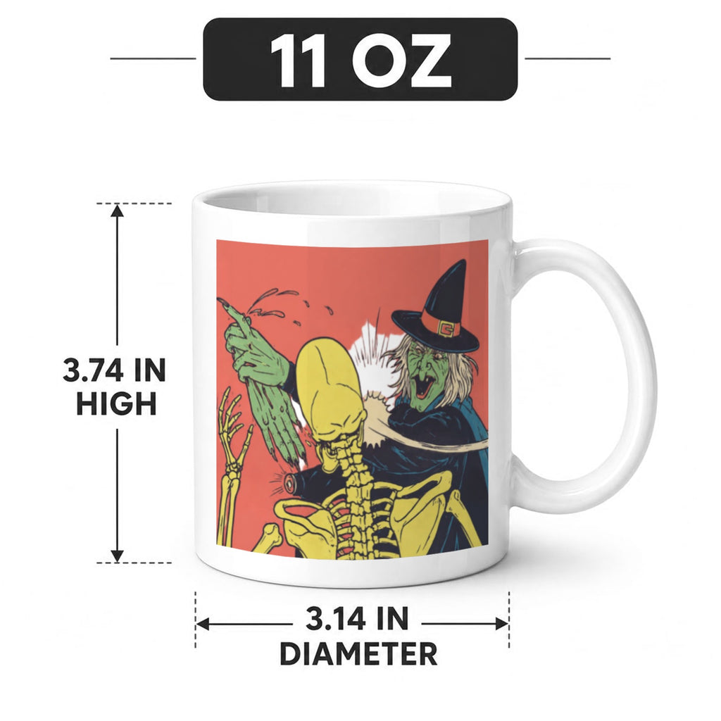Witch Hat and Stars 11 oz White Ceramic Mug