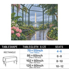 Wash Monument Glass 178cm x 140cm Rectangular Tablecloth 70x55inch (QUE)