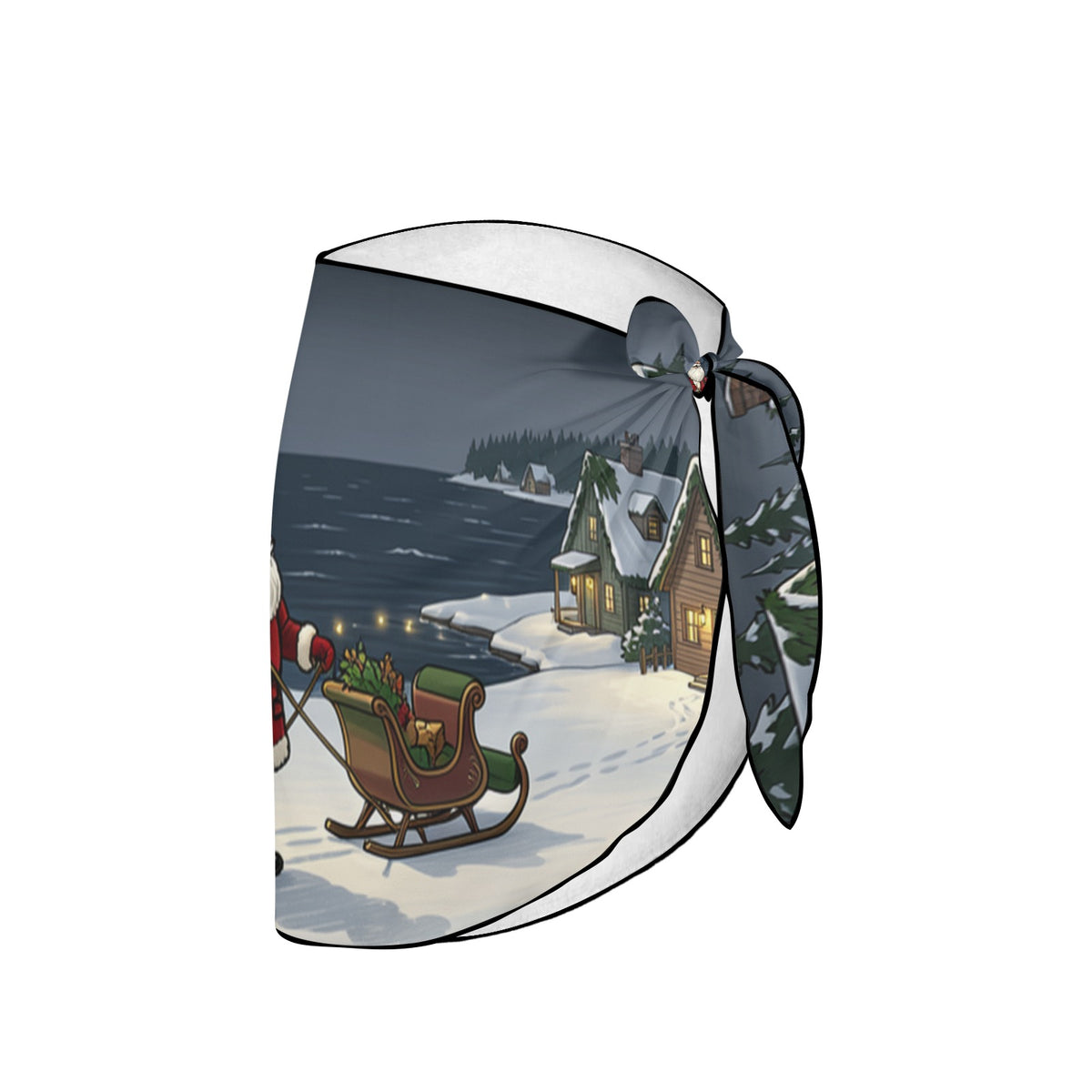 Lantern Coast Santa Beach Sarong Wrap (QUE)
