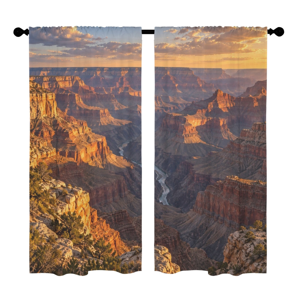 Grand Canyon Afternoon Light 52 x 84 in Window Curtain Set