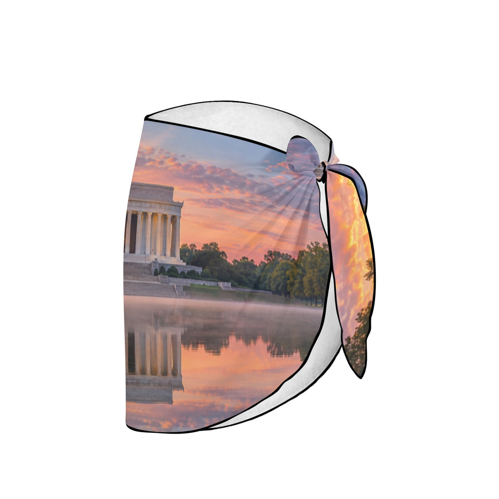 Sunset Lincoln Memorial Beach Sarong Wrap (QUE)